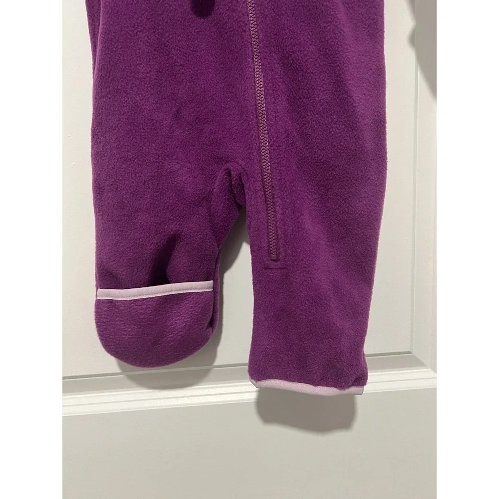 Columbia Sportswear Tiny Bear II Bunting Snowsuit 3-6 Months‎ Fleece Purple NWT